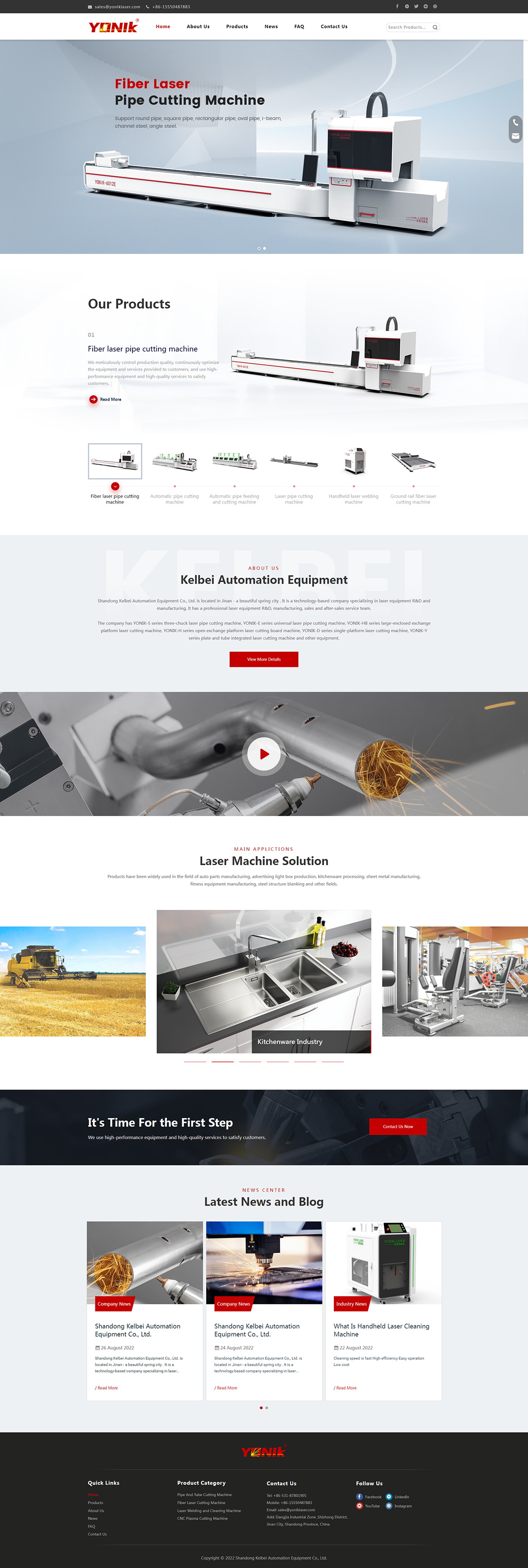 Pipe and tube cutting machine- www.yoniklaser.com