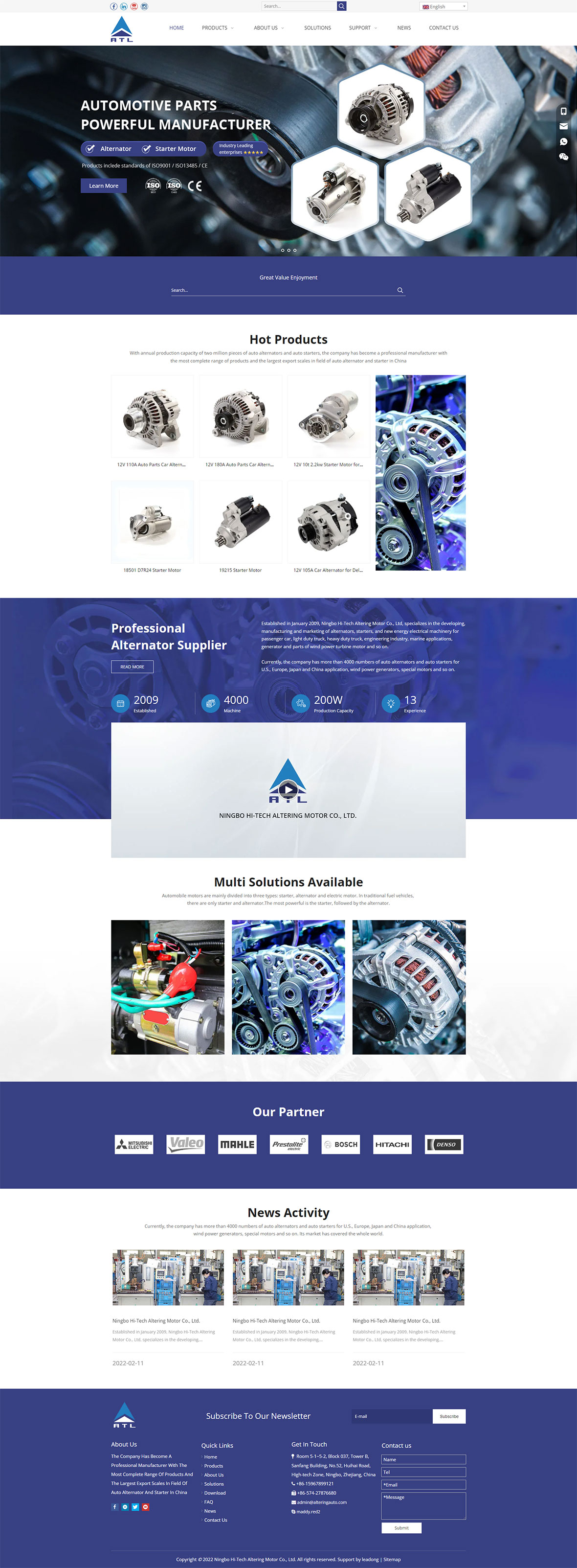 發(fā)電機(jī)行業(yè)網(wǎng)站案例