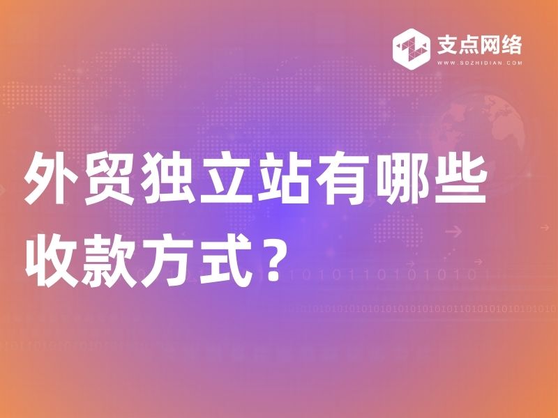 外贸独立站有哪些收款方式？