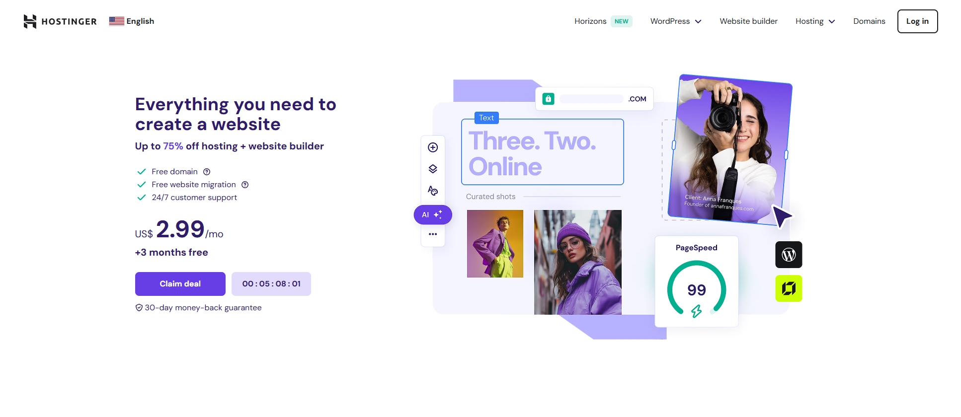 Hostinger：经济实惠的建站之选