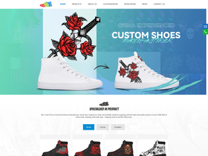定制鞋靴行业网站案例