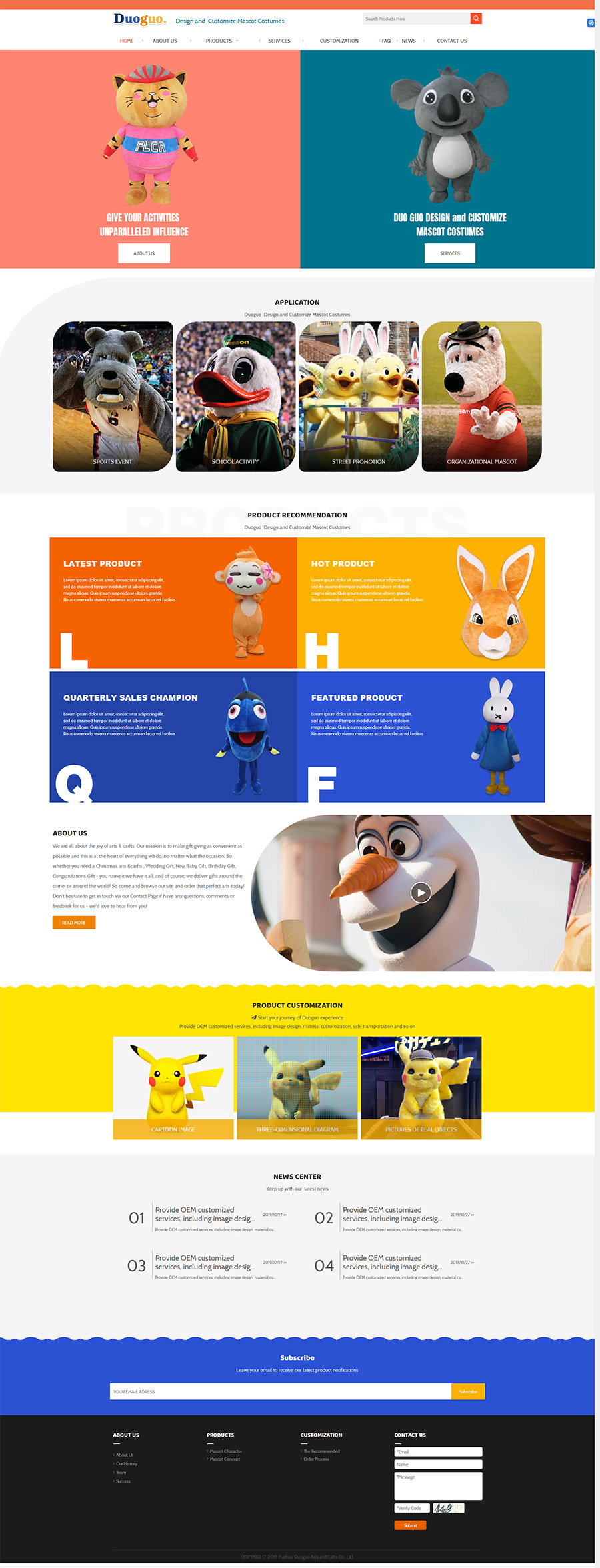 外贸网站建站案例-毛绒玩具玩偶1