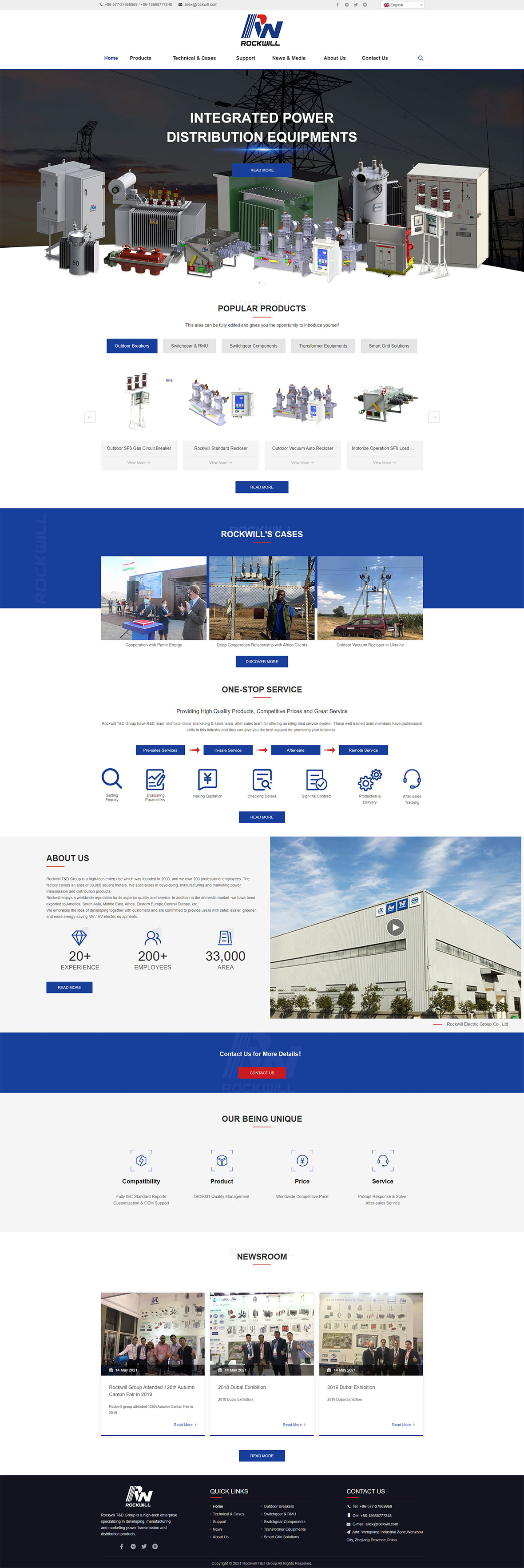 电气设备网站建设案例