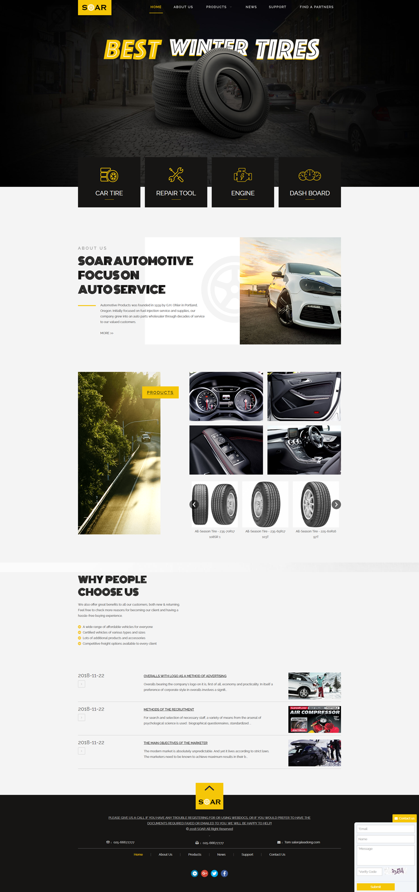 英文黑色工业设备网站建设模板