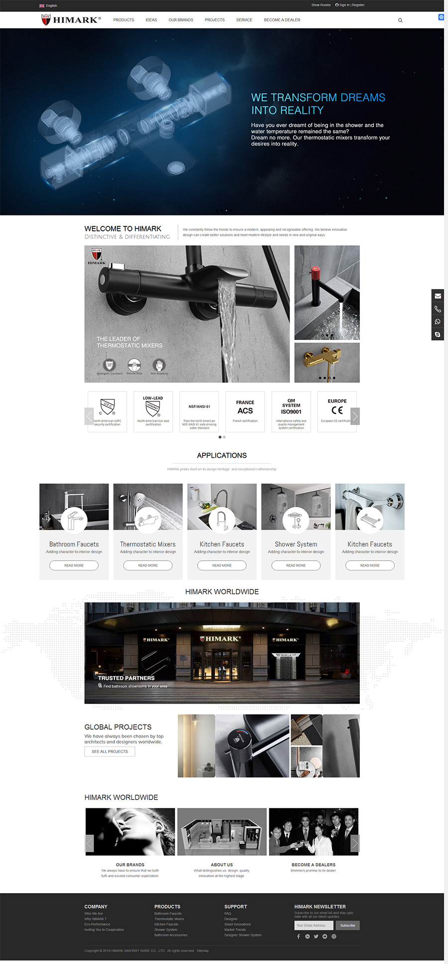 外贸网站建设案例-卫浴花洒水龙头1