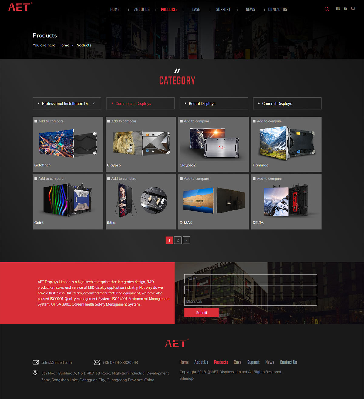 Products---AET-Displays-Limited